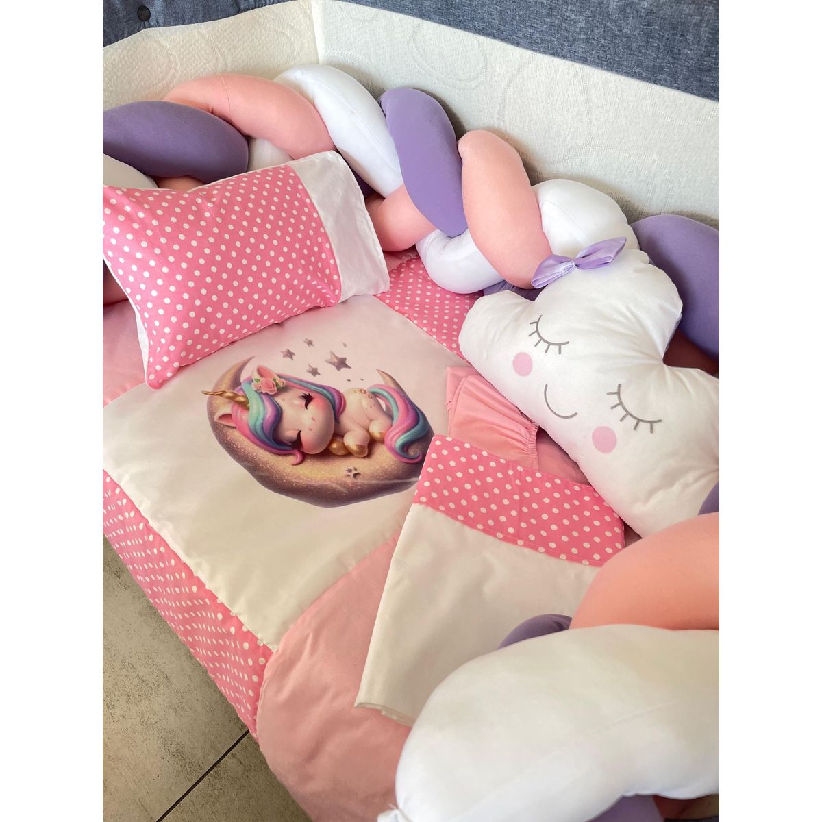 GENERICO - Ajuar de Cuna Completo Cuna Colecho 55x90