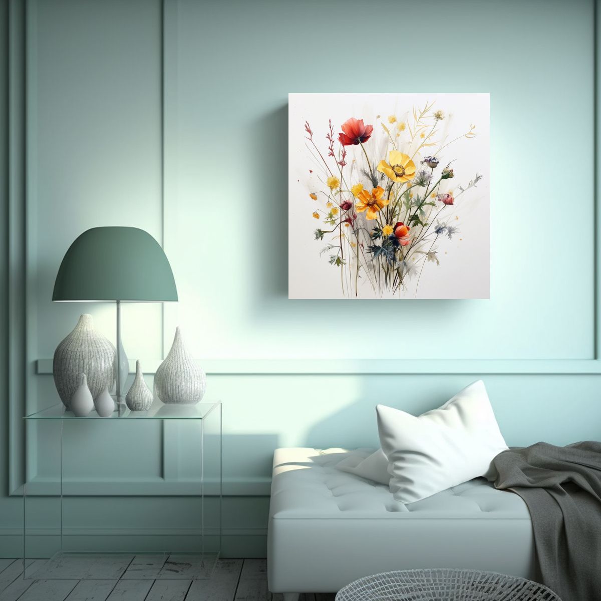 GENERICO - Cuadro Decorativo Belleza Salvaje Lienzo Intenso 100x100 Cm