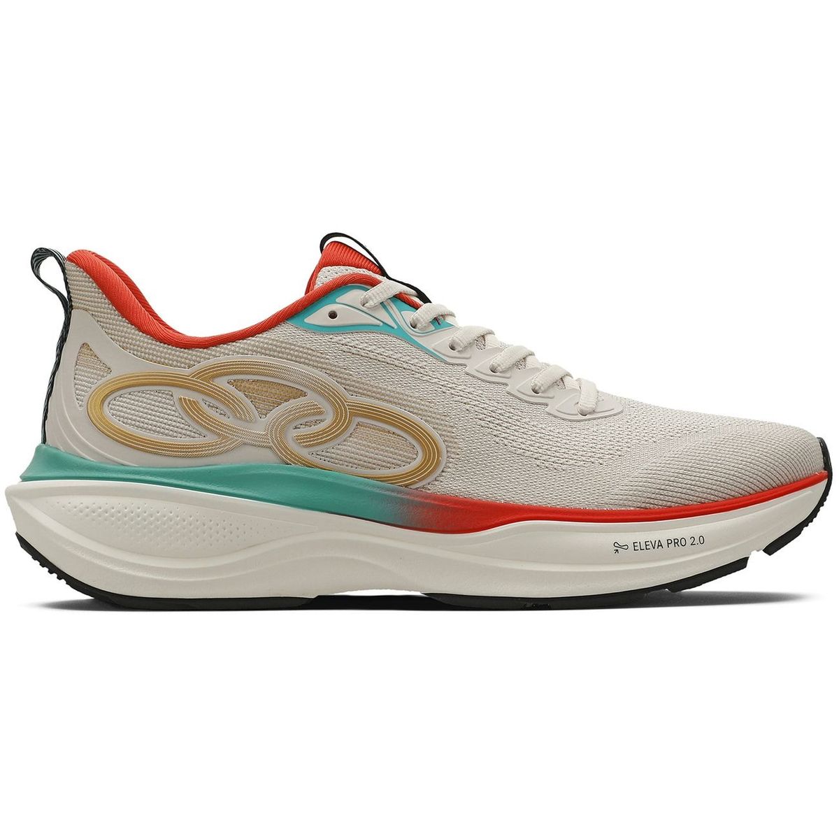OLYMPIKUS - Zapatilla Running Mujer Pride 4 Celeste/Rojo/Arena