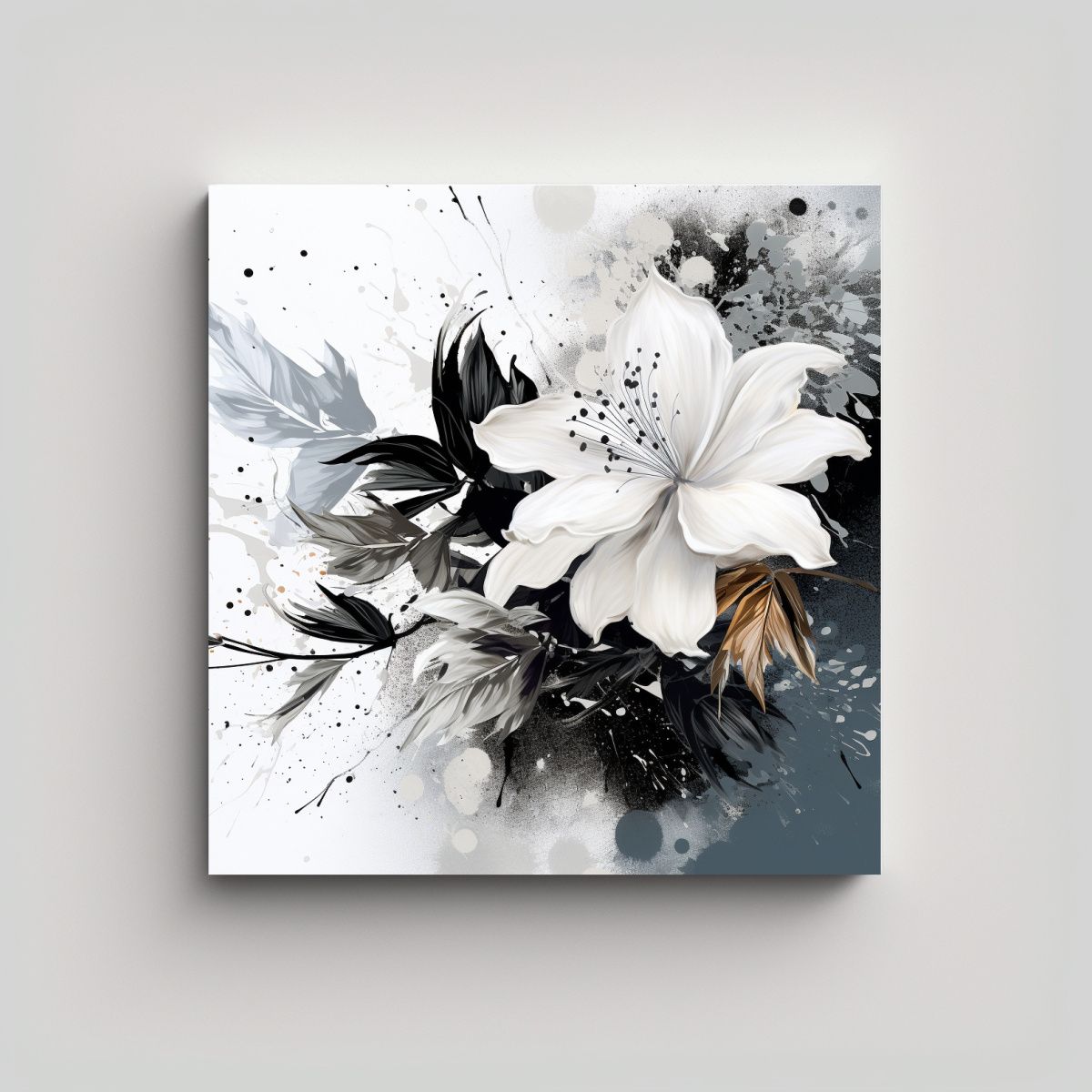 GENERICO - Cuadro Vanguardia Clasico Blanco Y Negro 100x100 Cm