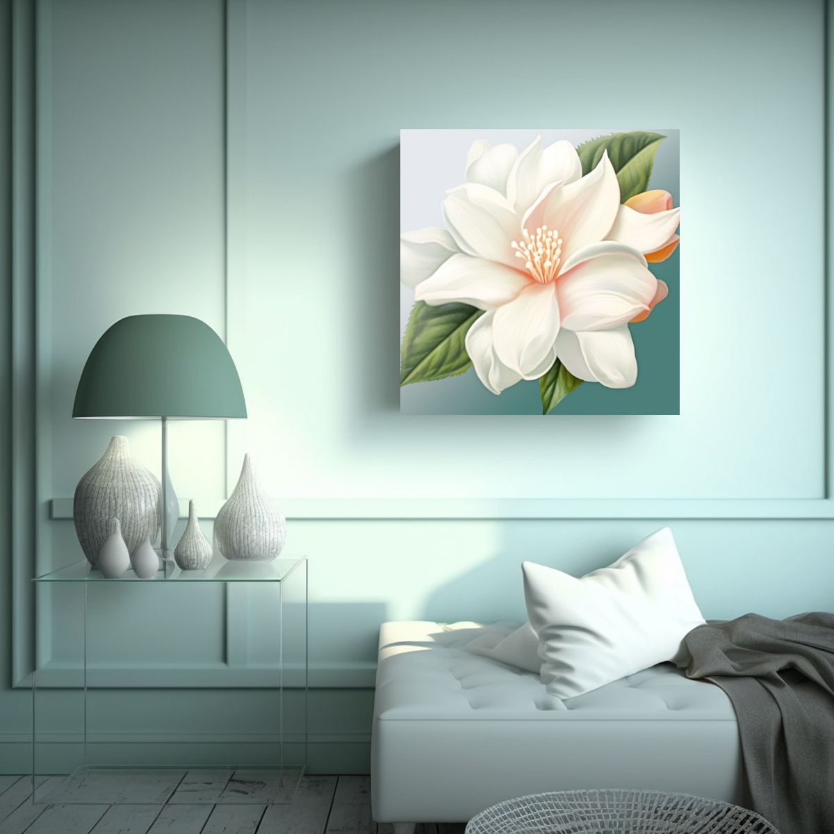 GENERICO - Composición Mágica De Flor De Jazmín En 100x100 Cm
