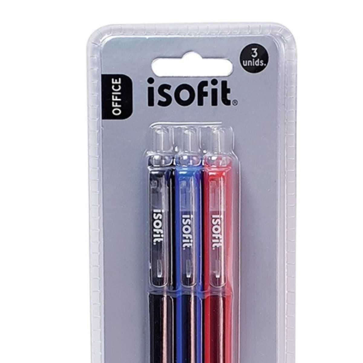 ISOFIT - BOLÍGRAFOS GEL 07 MM NEGAZUROJ  ISOFIT