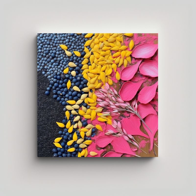 GENERICO - Fondo Rosa Mágico Para Cuadro Acrílico De 100x100 Cm