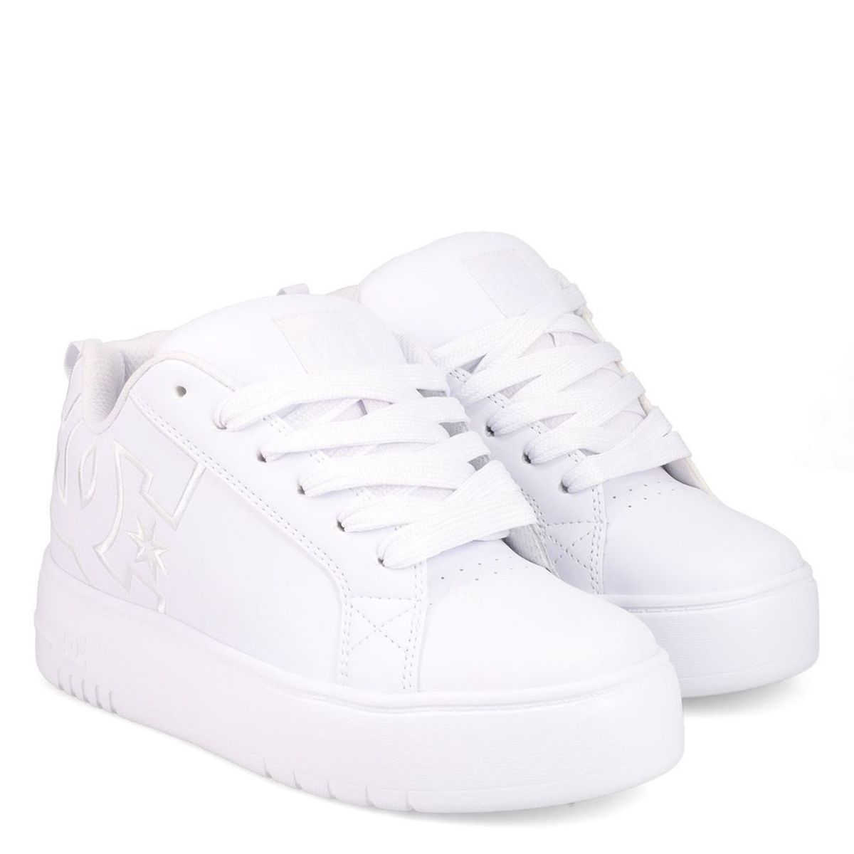 DC SHOES - Zapatilla Mujer Court Graffik Plataforma Blanco DC