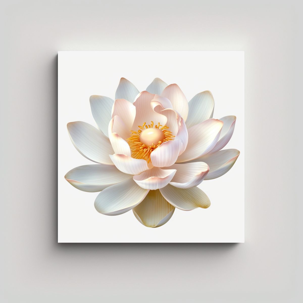 GENERICO - Arte Minimalista Loto Hiperrealista Cuadro 100x100 Cm