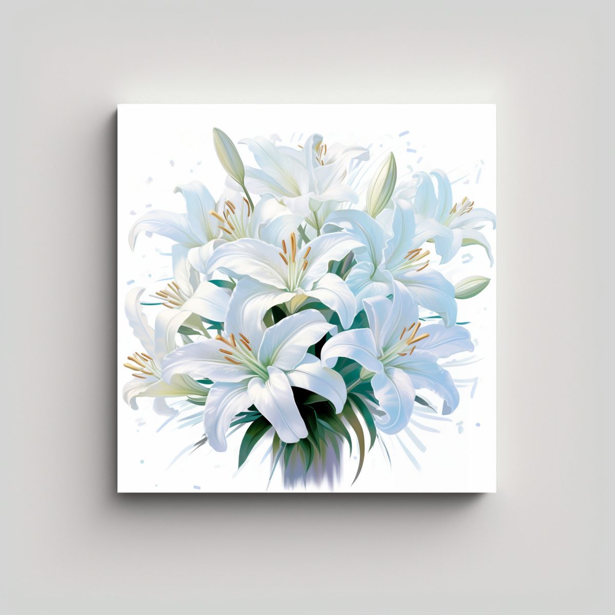 GENERICO - Lienzo Decorativo De Impacto Fondo Azul Con 100x100 Cm