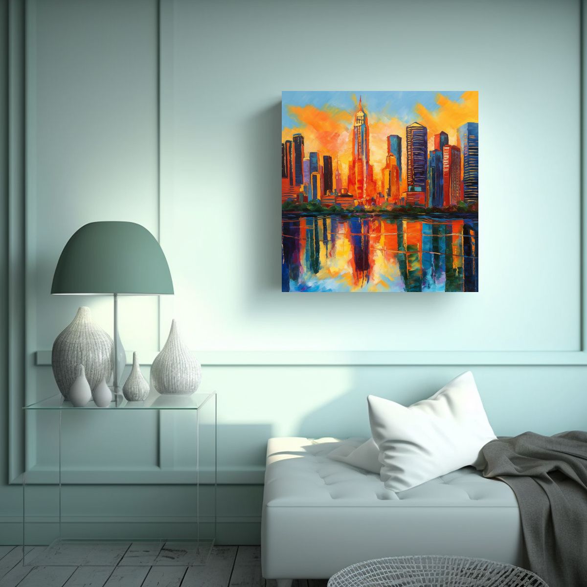 GENERICO - Pintura óleo Arte Moderno Intensidad Estilo 100x100 Cm