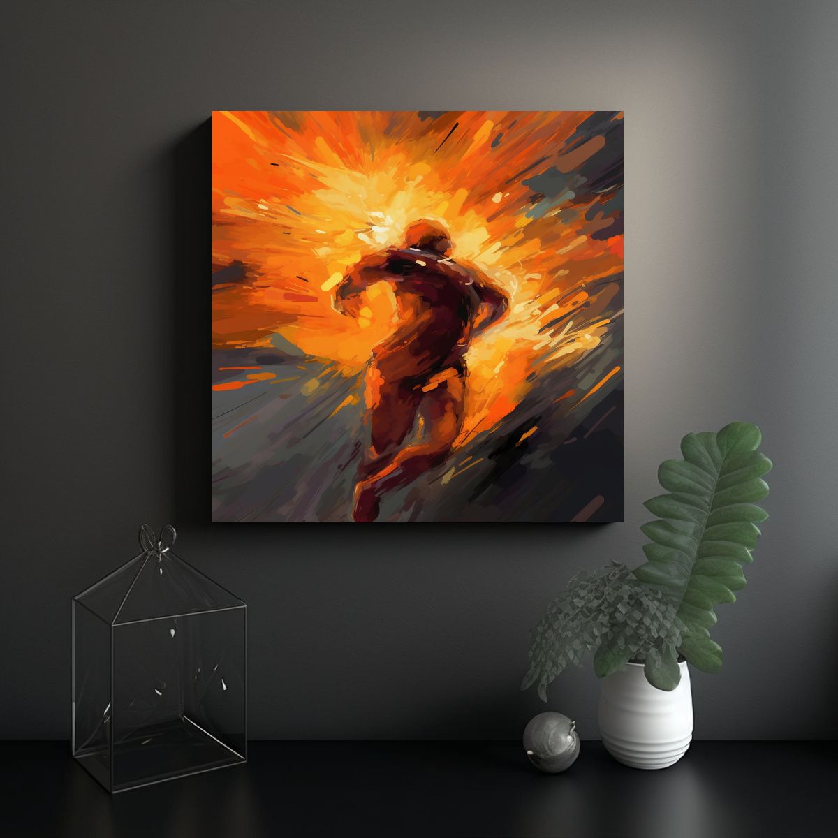 GENERICO - Cuadro De Pared Con Reflejo De Movimiento 100x100 Cm