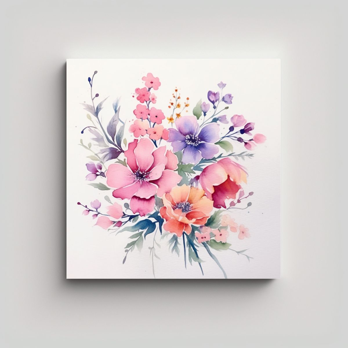 GENERICO - Ilustración Elékfy Gama De Colores Acuarela 100x100 Cm