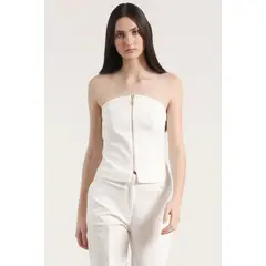 LIOLA - Top strapless mujer crudo
