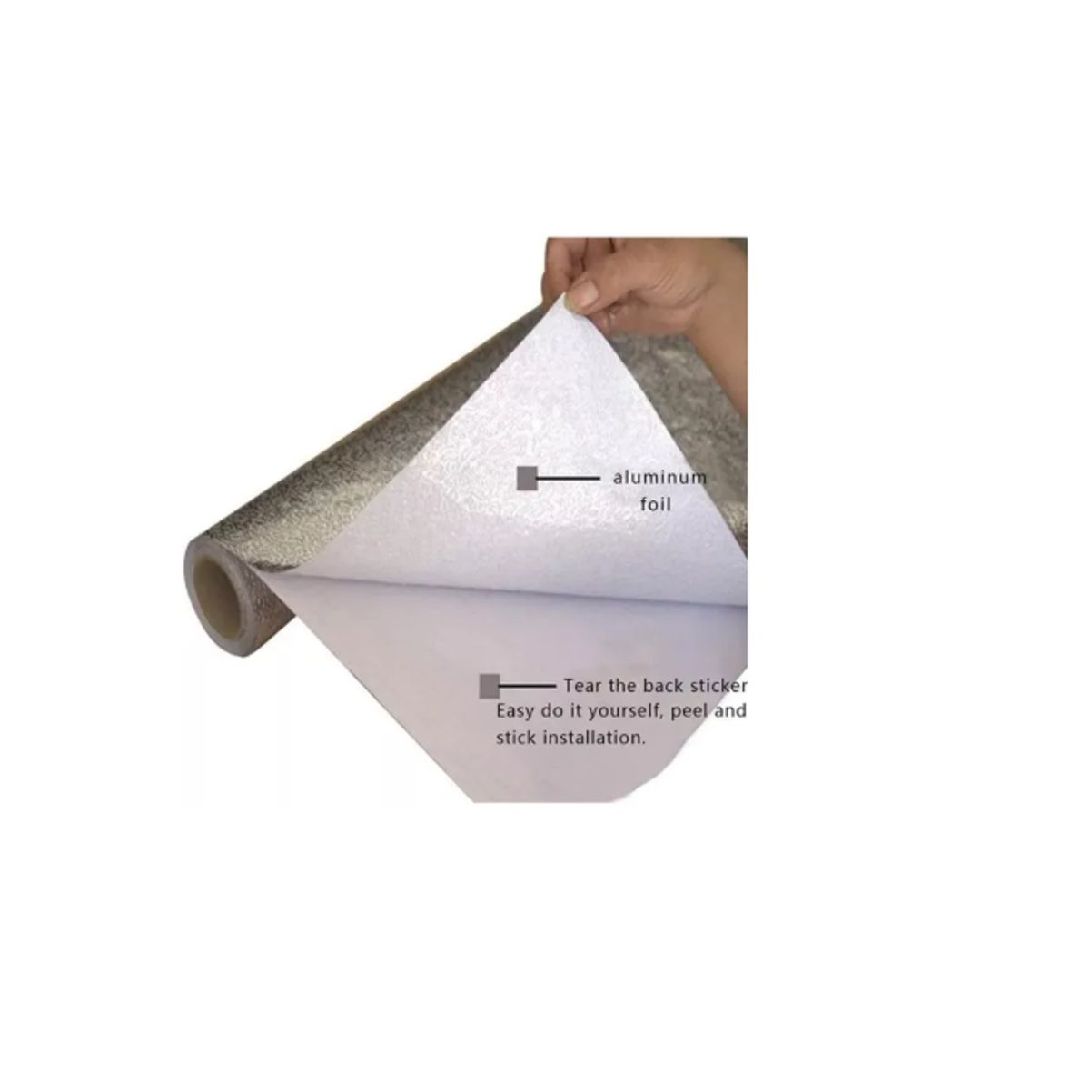 GENERICO - Papel Aluminio Autoadhesivo Papel Mural Cocina Laminas 3mts