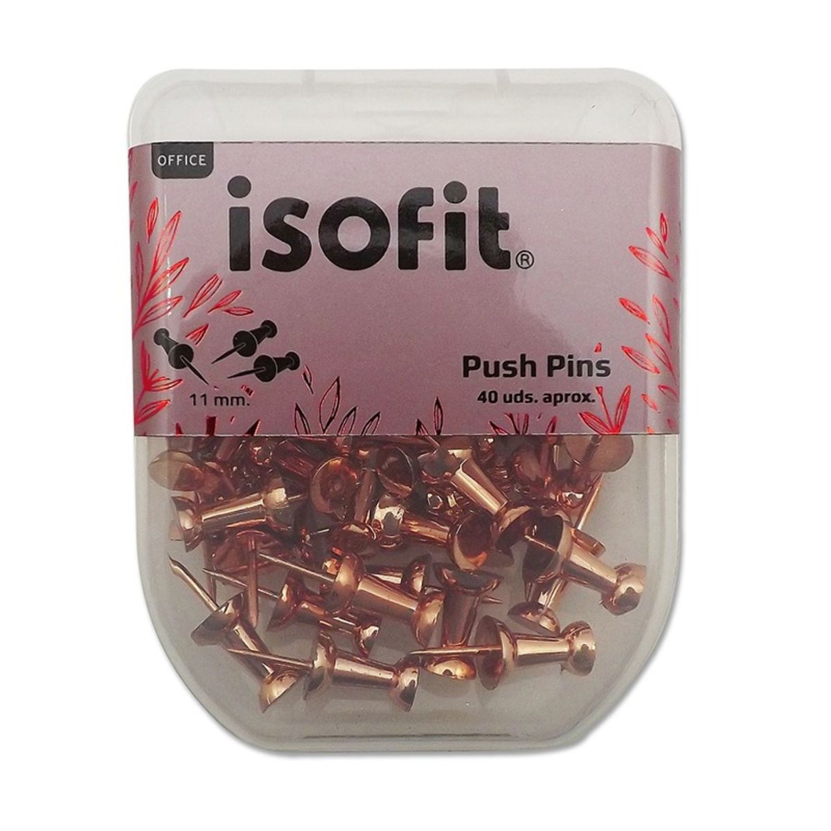 ISOFIT - PACK X 4 PUSH PINS DSGW 11MM  COBRE  ISOFIT