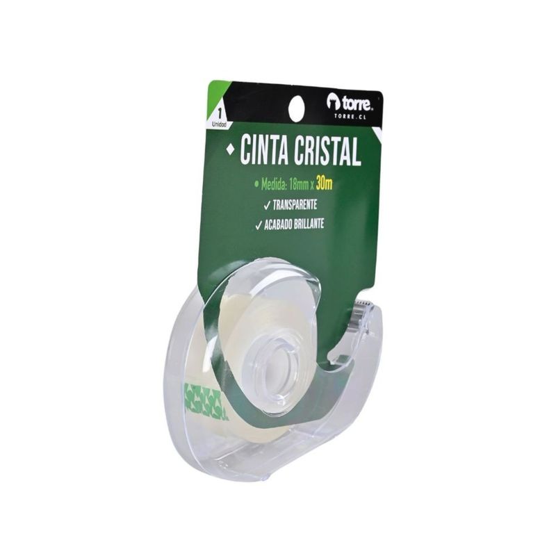 TORRE - PACK X 4 CINTA CRISTAL CON DISPENSADOR 18MM X30M  TORRE