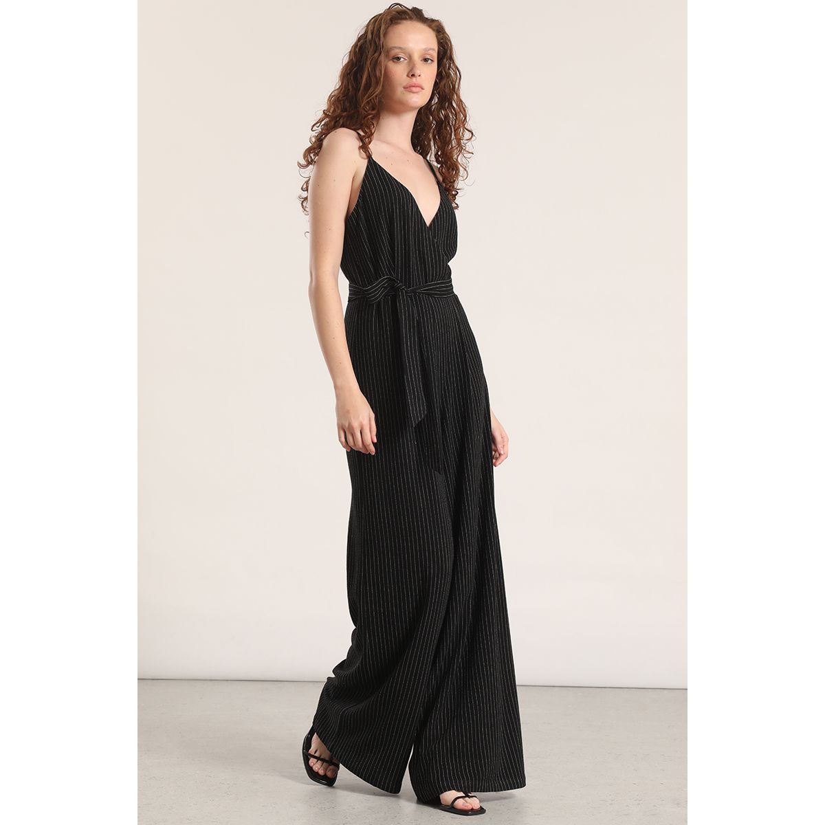 LIOLA - Enterito ancho lino Liola mujer negro