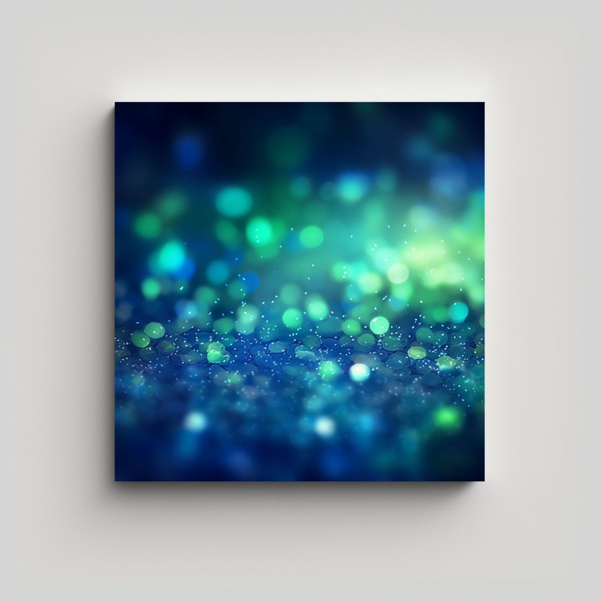 GENERICO - Pinturas Decorativas En Tonos Azul Y Lima 100x100 Cm