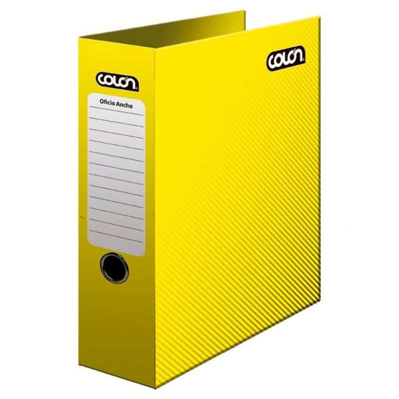 COLON - ARCHIVADOR OFICIO ANCHO COLORES AMARILLO  COLÓN