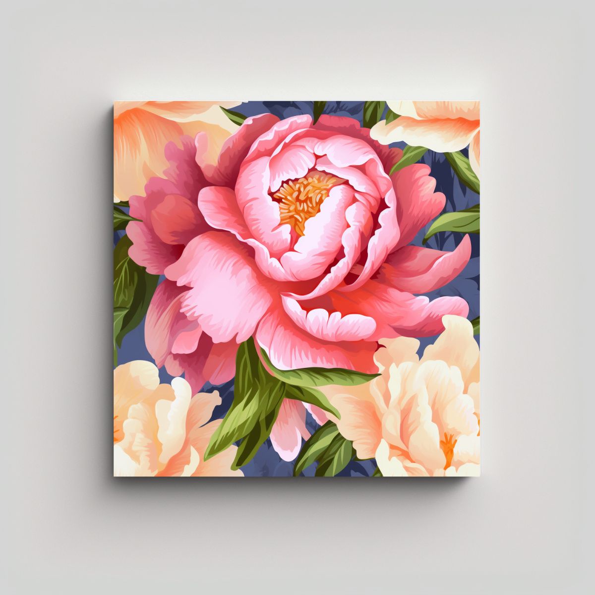 GENERICO - Cuadro Conceptual Rectangular Con Pintura De 100x100 Cm