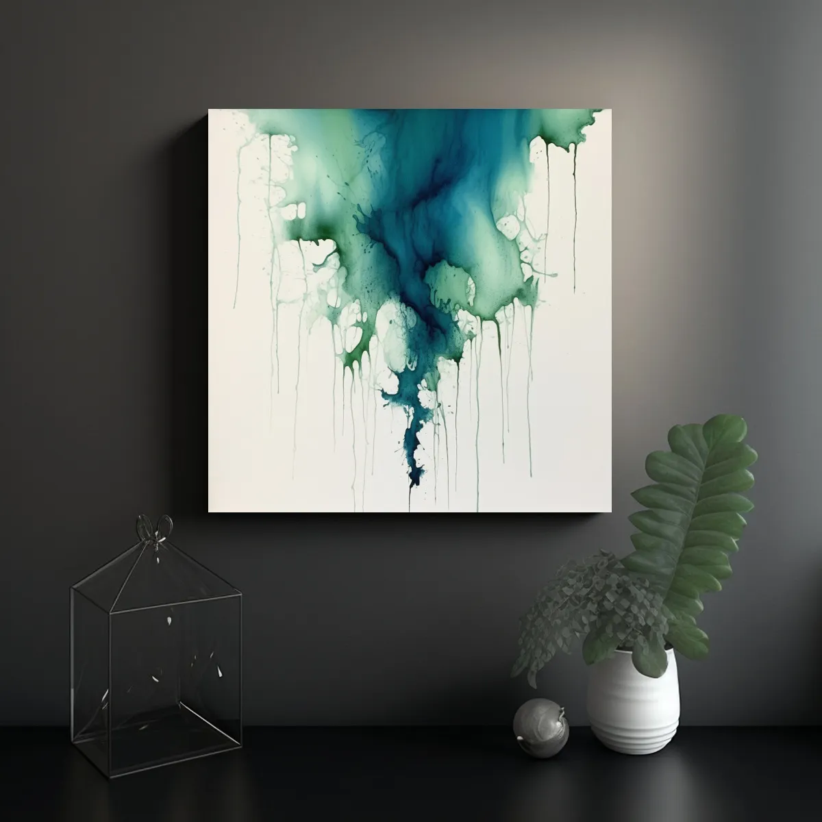 GENERICO - Pintura Moderna Estilo Minimalista Arte Fluido 100x100 Cm