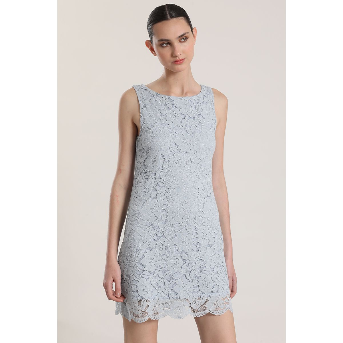 LIOLA - Vestido encaje Liola mujer celeste