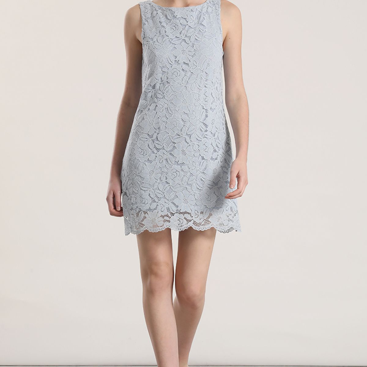 LIOLA - Vestido encaje Liola mujer celeste