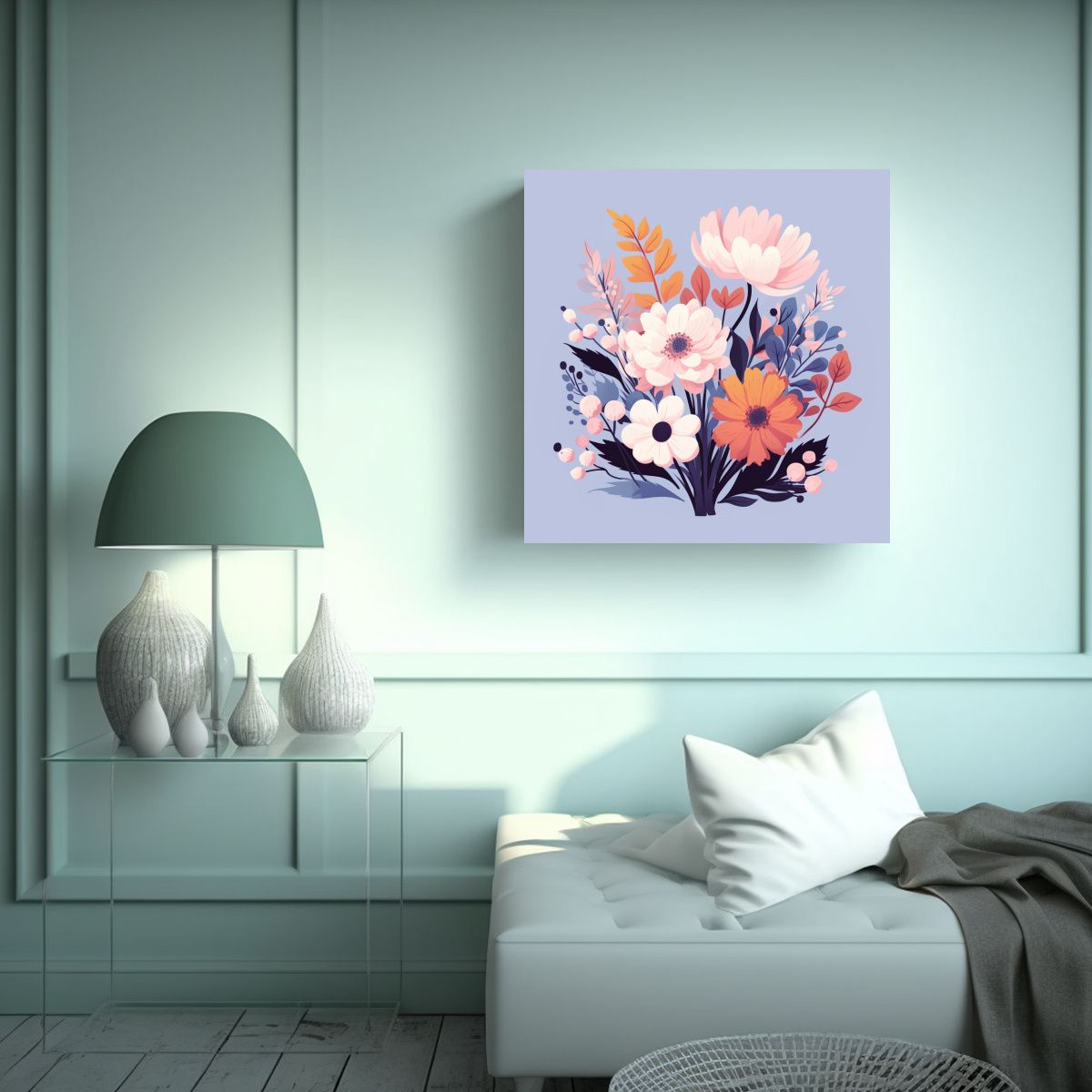 GENERICO - Abstracción Época Tela En Bastidor Con 100x100 Cm