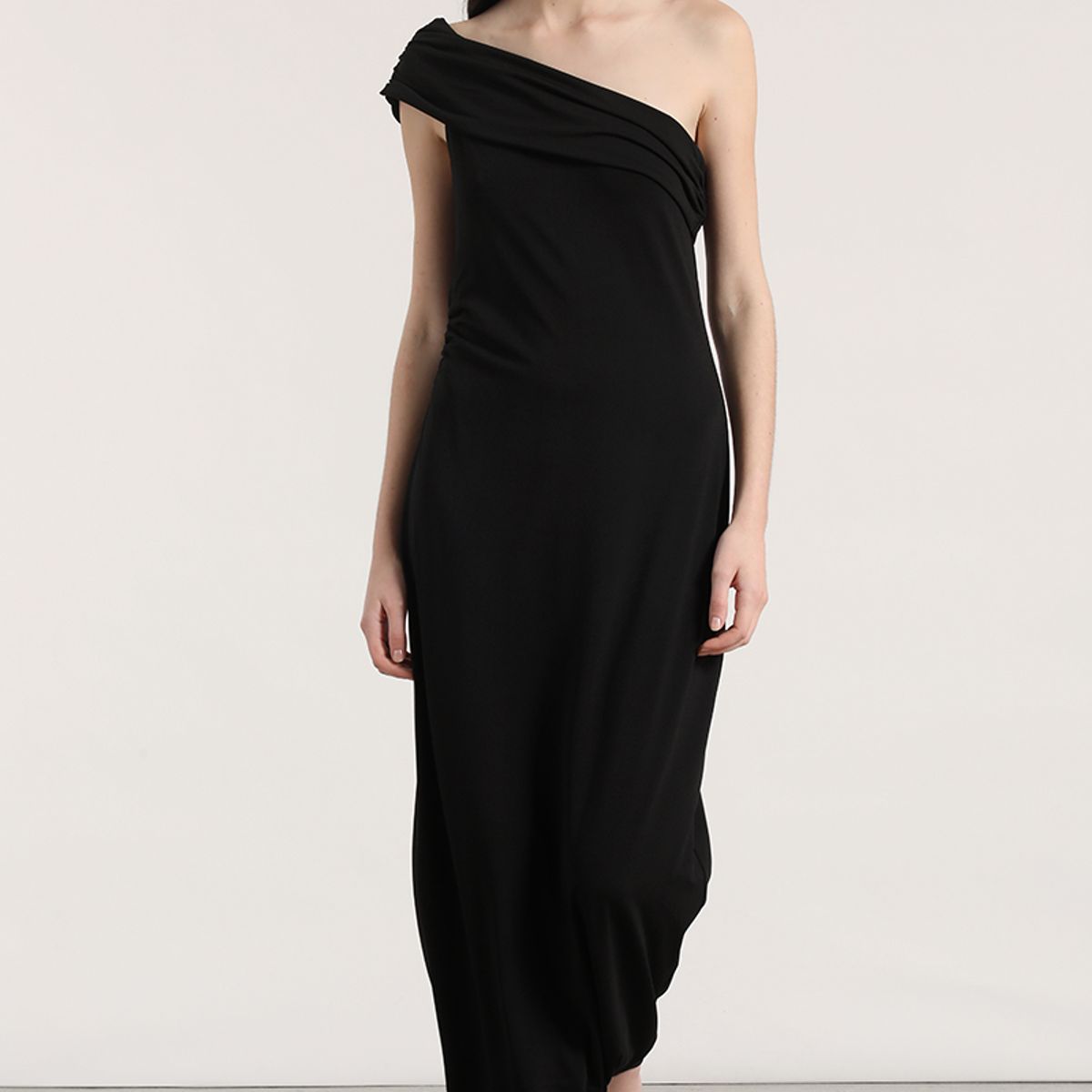 LIOLA - Vestido maxi un hombro Liola mujer negro