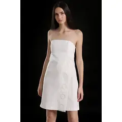 LIOLA - Vestido lino mujer crudo
