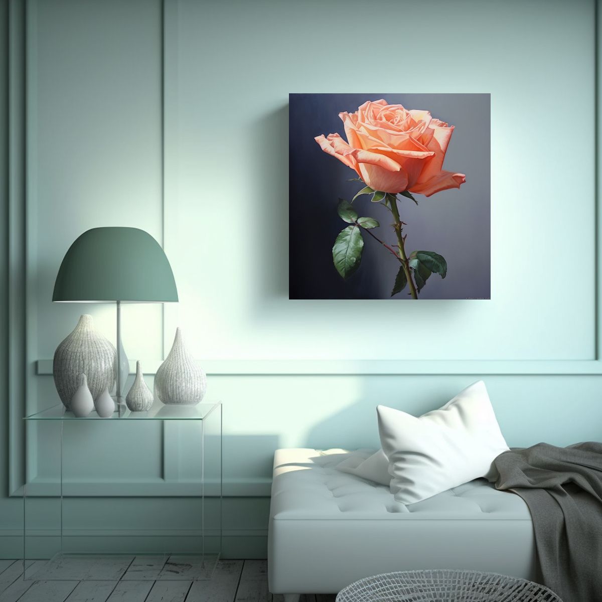 GENERICO - Inspiración Calidez Rosa Lienzo De Tela 100x100 Cm