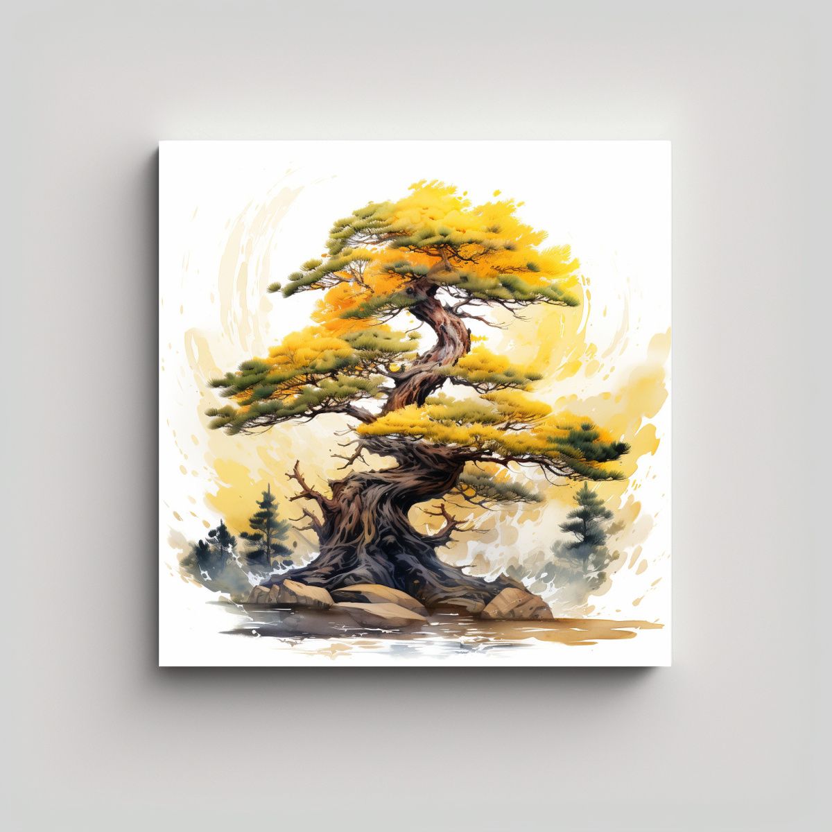 GENERICO - Cuadro Abstracto De Lienzo Con Abstracción 100x100 Cm