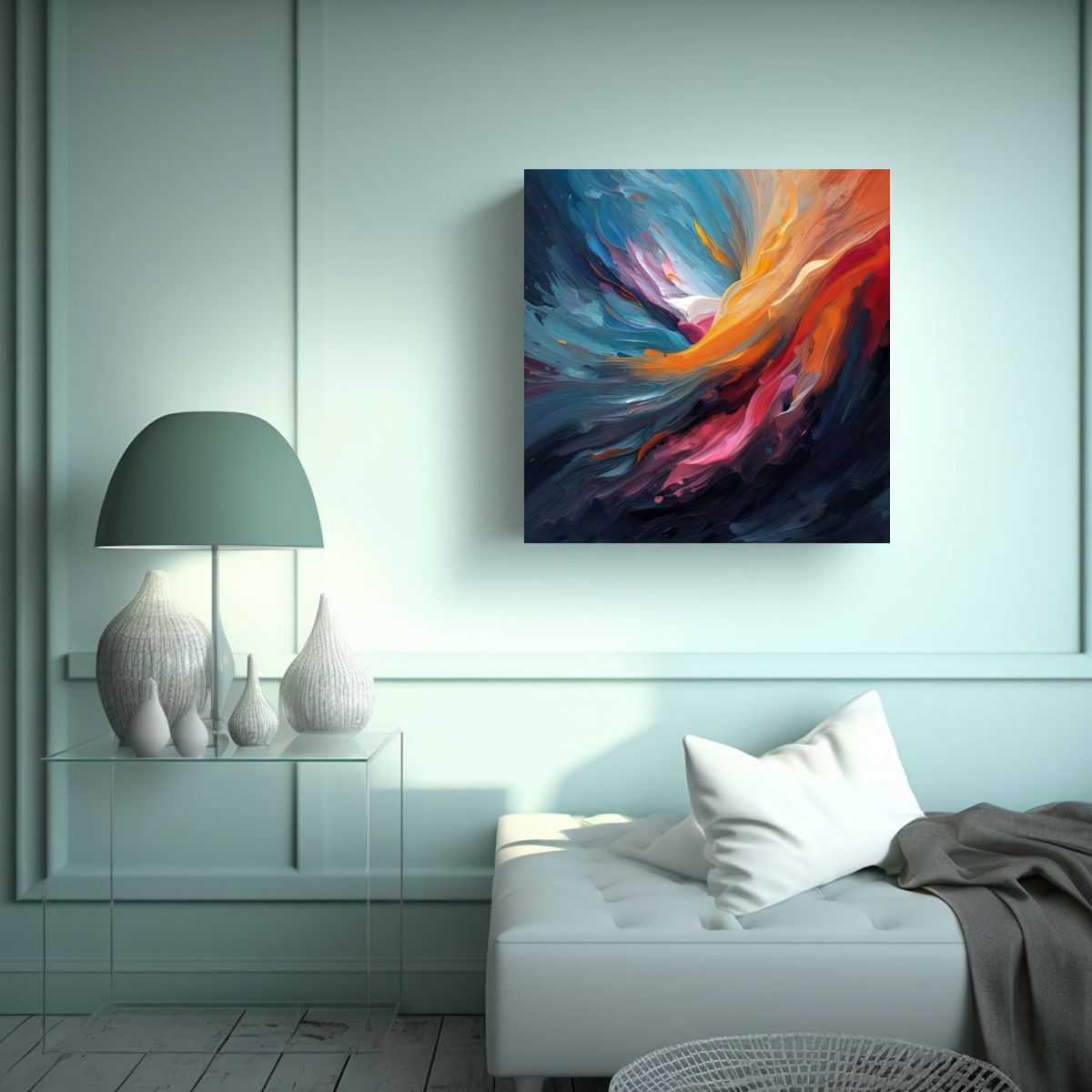 GENERICO - Pintura Decorativa Para Cocina Con Flujo De 100x100 Cm