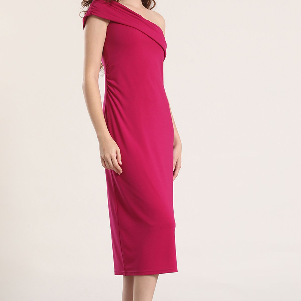 LIOLA - Vestido maxi un hombro Liola mujer violeta