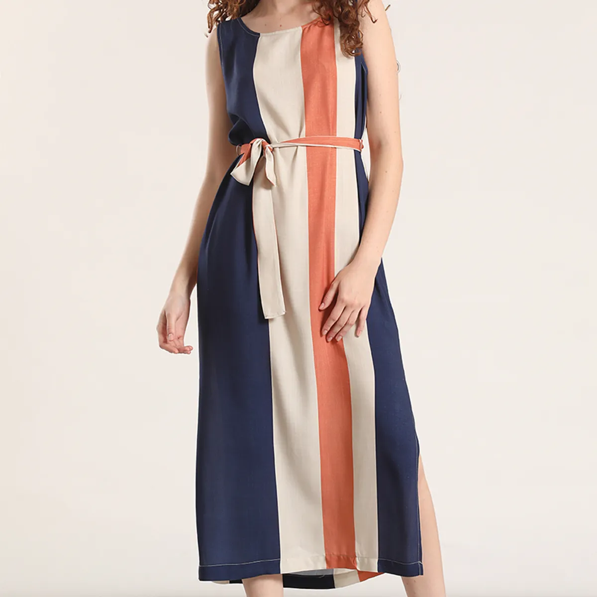 LIOLA - Vestido midi estampado Liola mujer azul