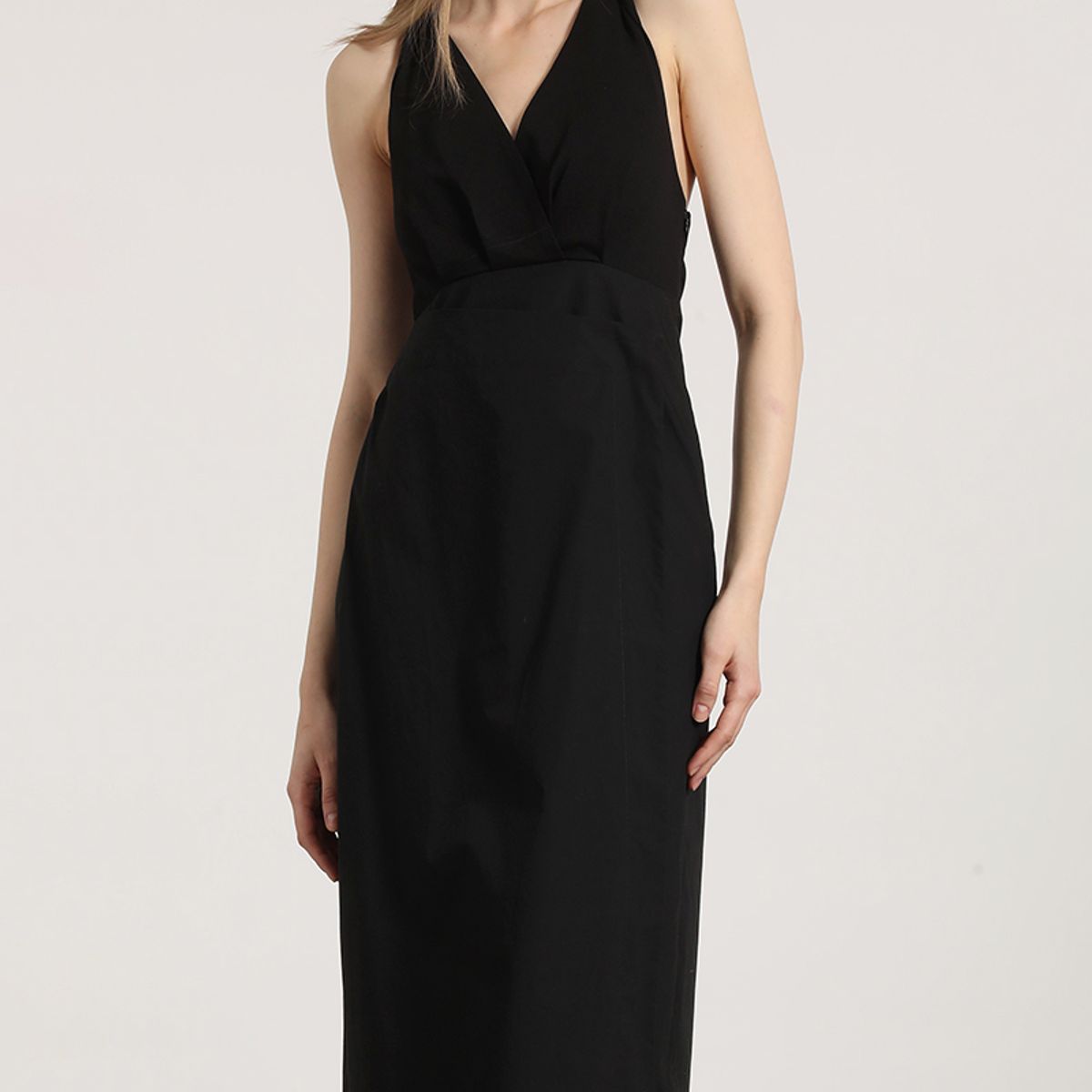 LIOLA - Vestido halter midi Liola mujer negro