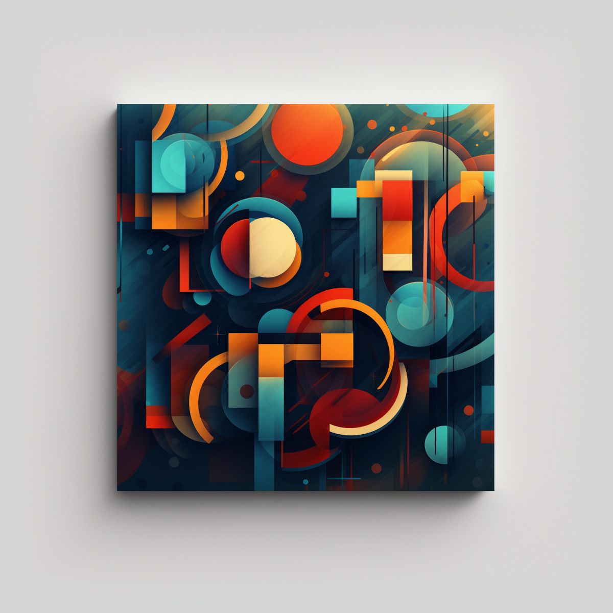 GENERICO - Cuadro Abstracto Lienzo Expresión Enigmática De 100x100 Cm