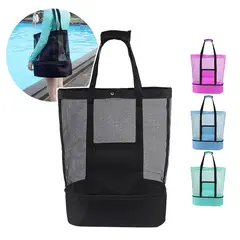 GENERICO - Bolsa Térmica Impermeable Multiuso De Hombro De Playa Malla