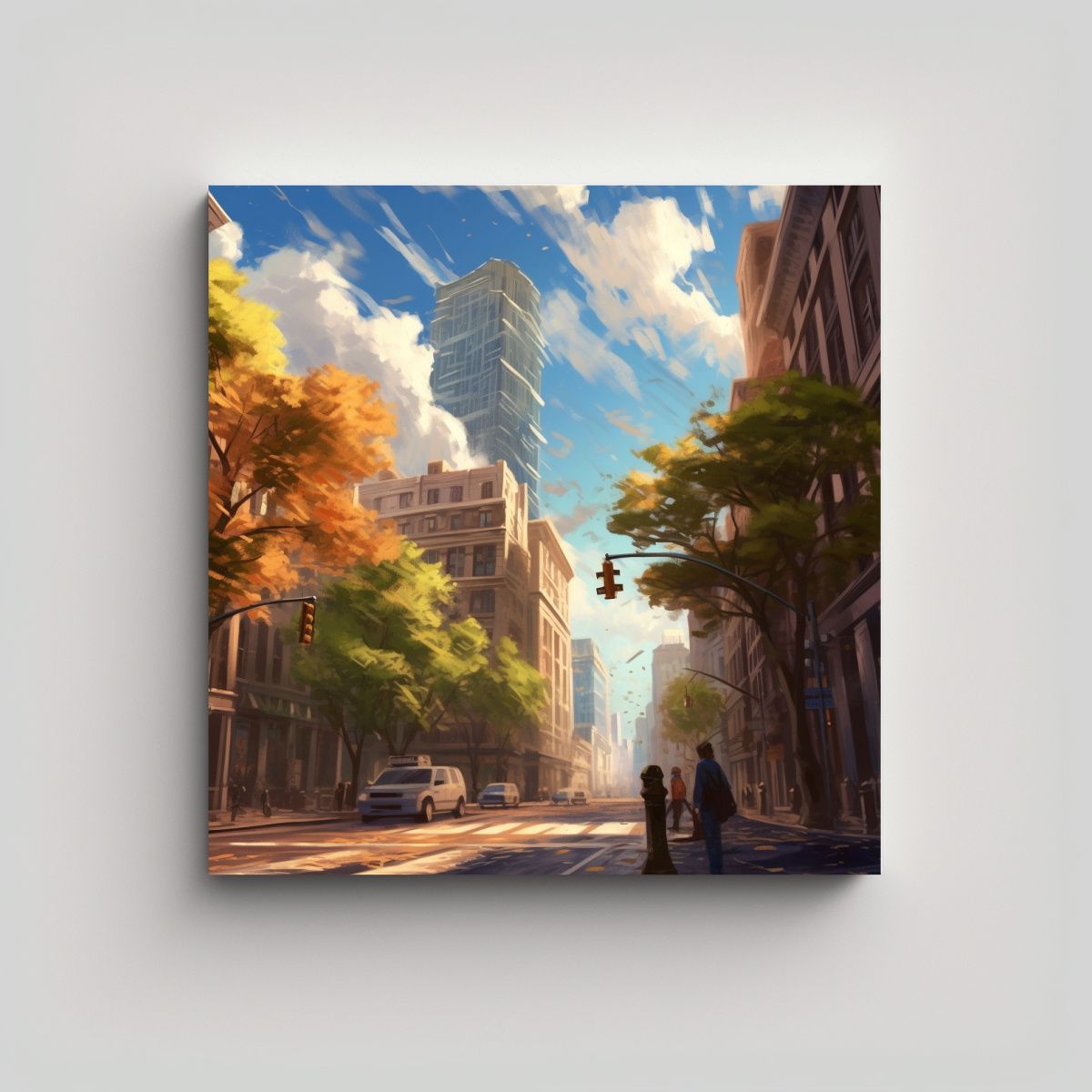 GENERICO - Cuadro Vanguardia Brillante Día Ventoso En La 100x100 Cm