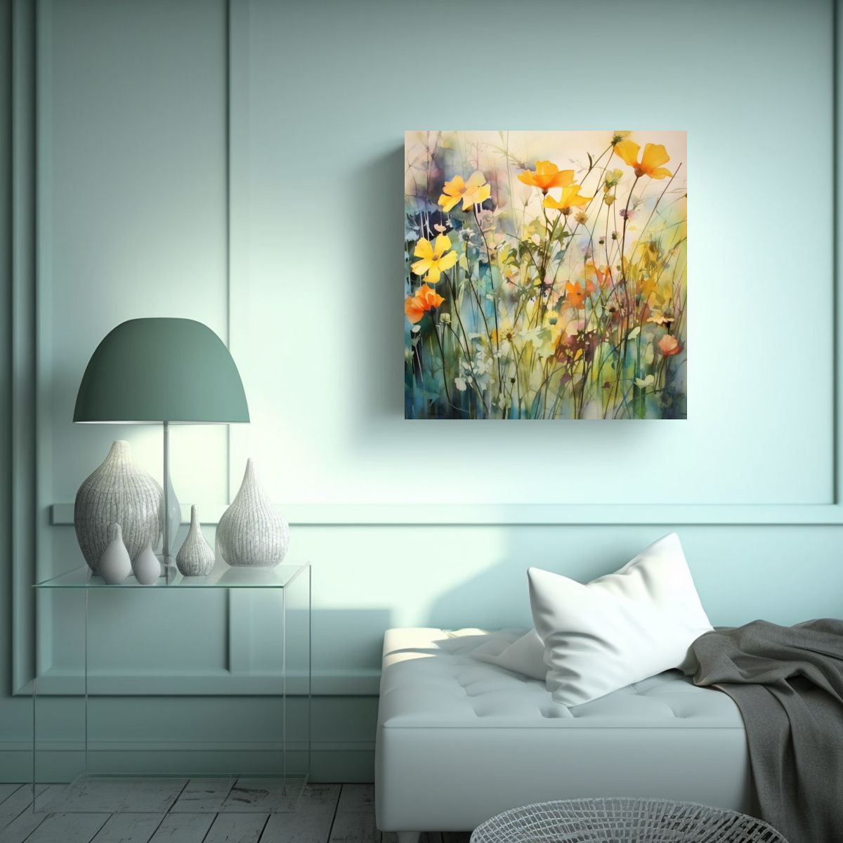 GENERICO - Cuadros Decorativos Arte Abstracto Movimiento 100x100 Cm