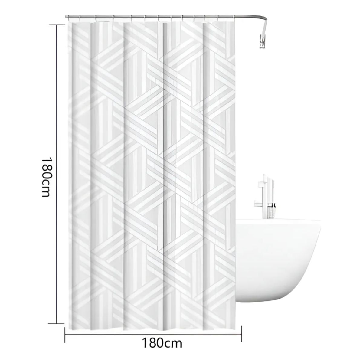 GENERICO - Cortina De Baño 180X180Cm