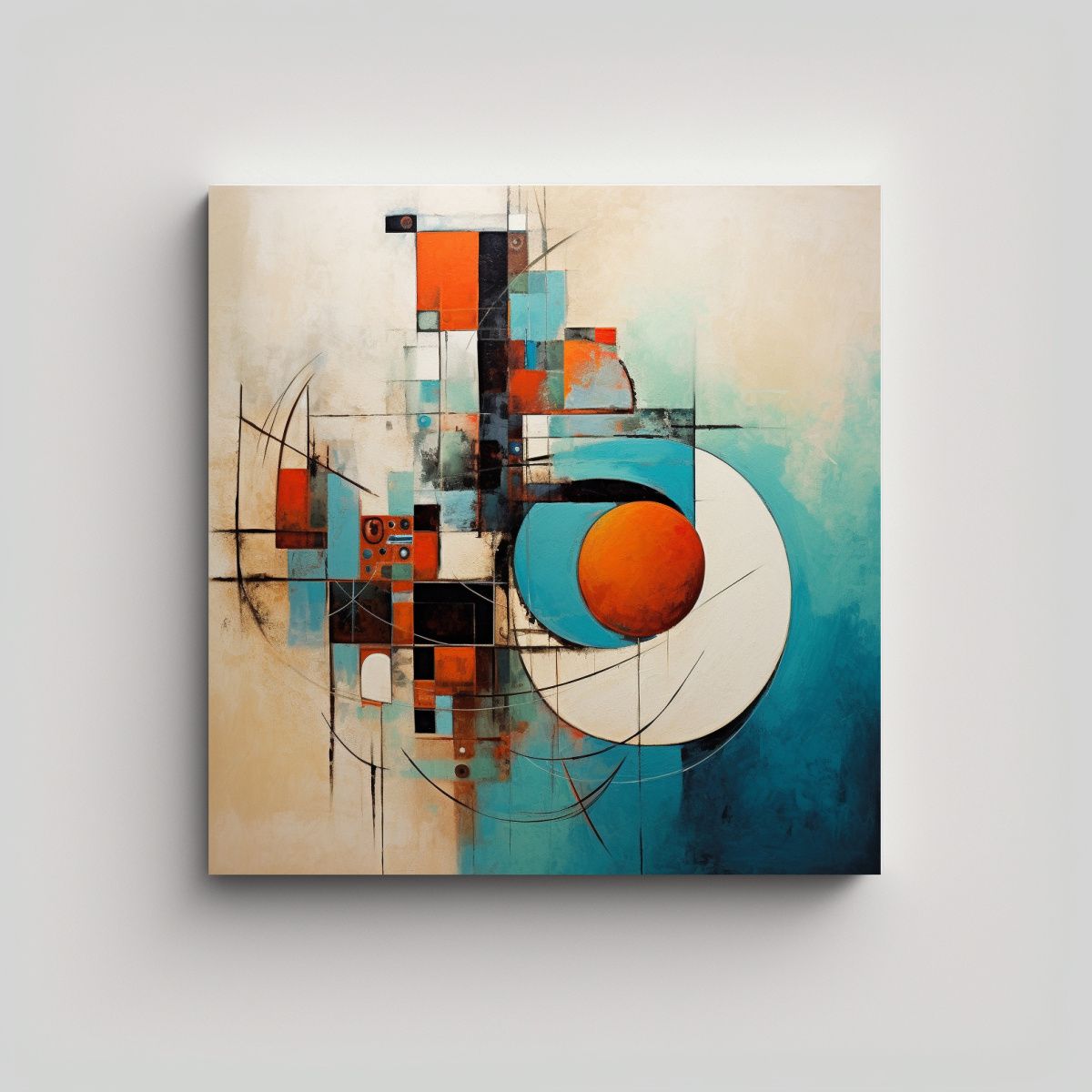 GENERICO - Arte De Pared Abstracto Moderno 100x100 Cm