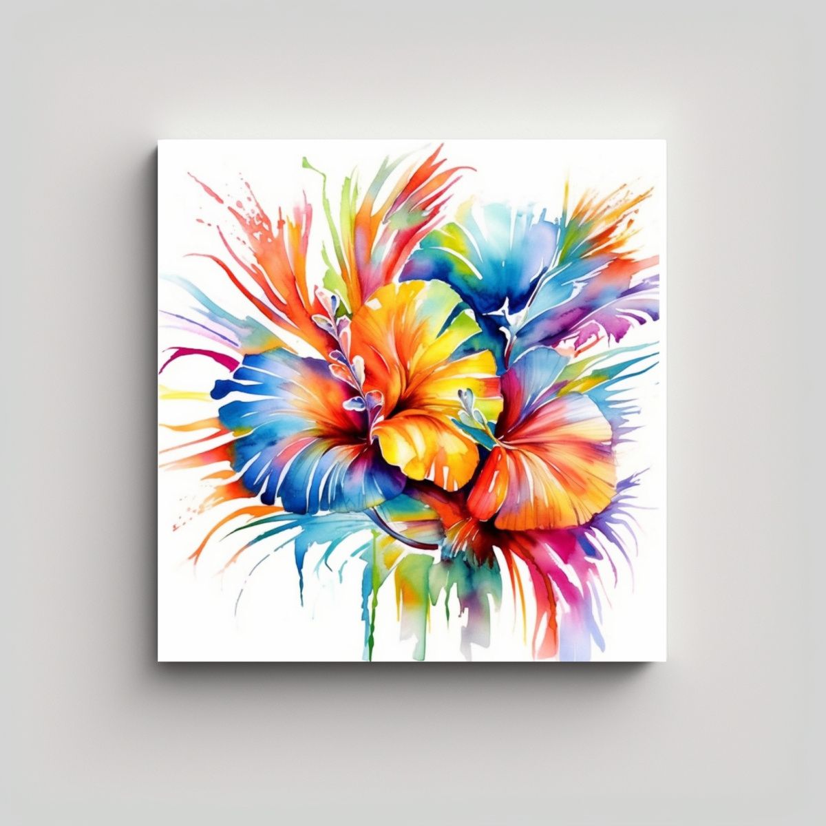 GENERICO - Arte Moderno De Acuarela En Patrón Dinámico Y 100x100 Cm