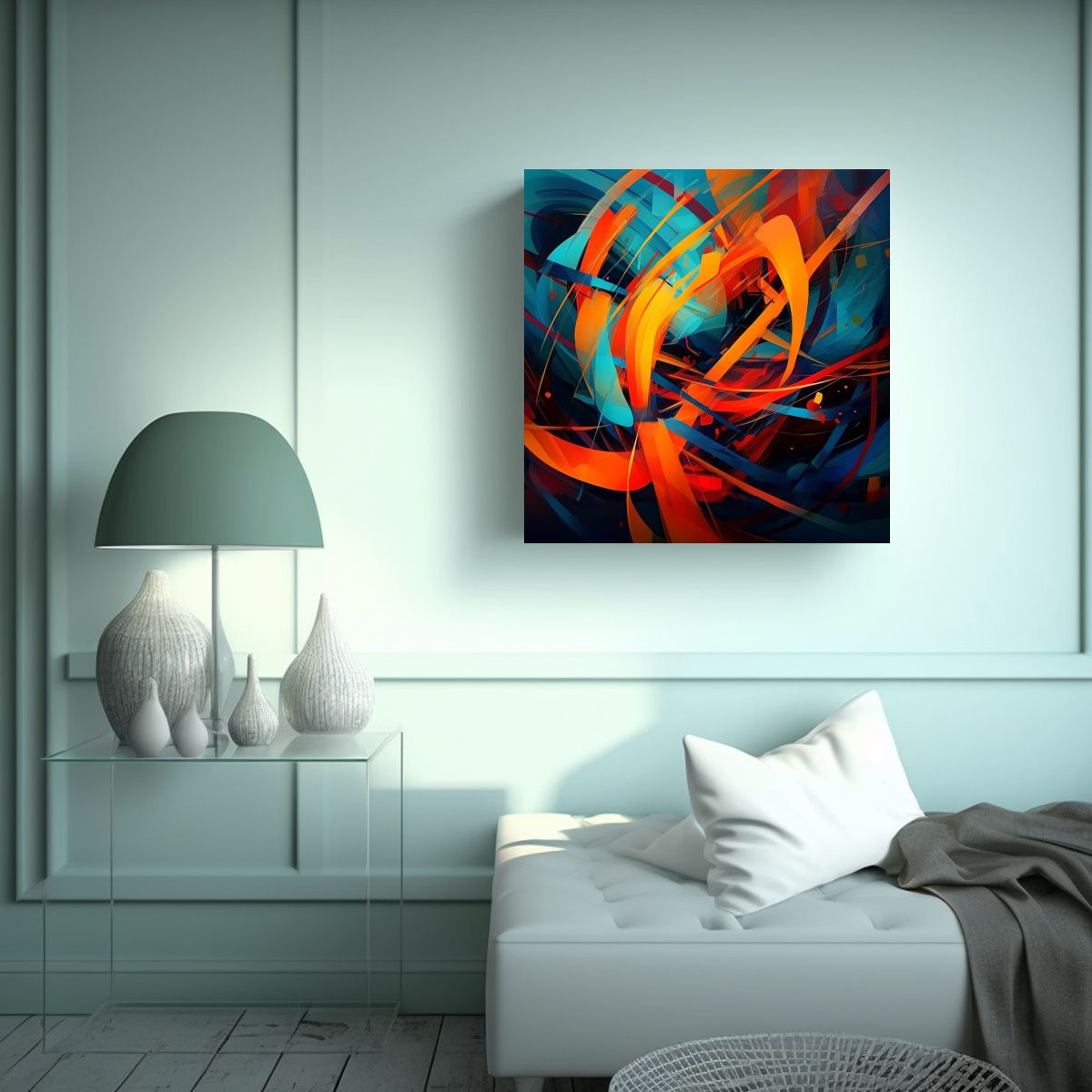 GENERICO - Arte De Pared Abstracto Enigmático I Pintura 100x100 Cm