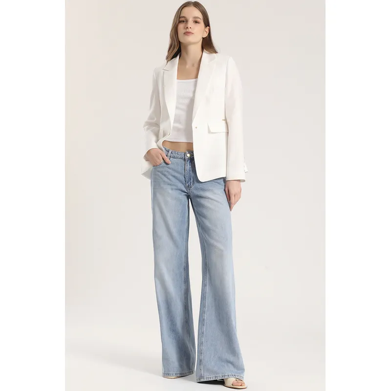 LIOLA - Jeans palazzo relax liola mujer celeste