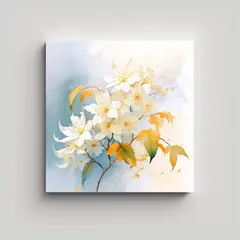 GENERICO - Tela En Bastidor Imagen Pop Art De Flores De Tilo 100x100 Cm