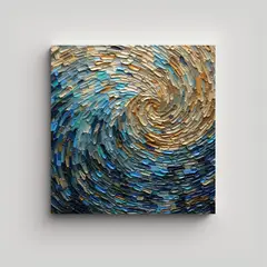 GENERICO - Cuadro Tela Moderno Estilo Puntillismo Luminoso 100x100 Cm