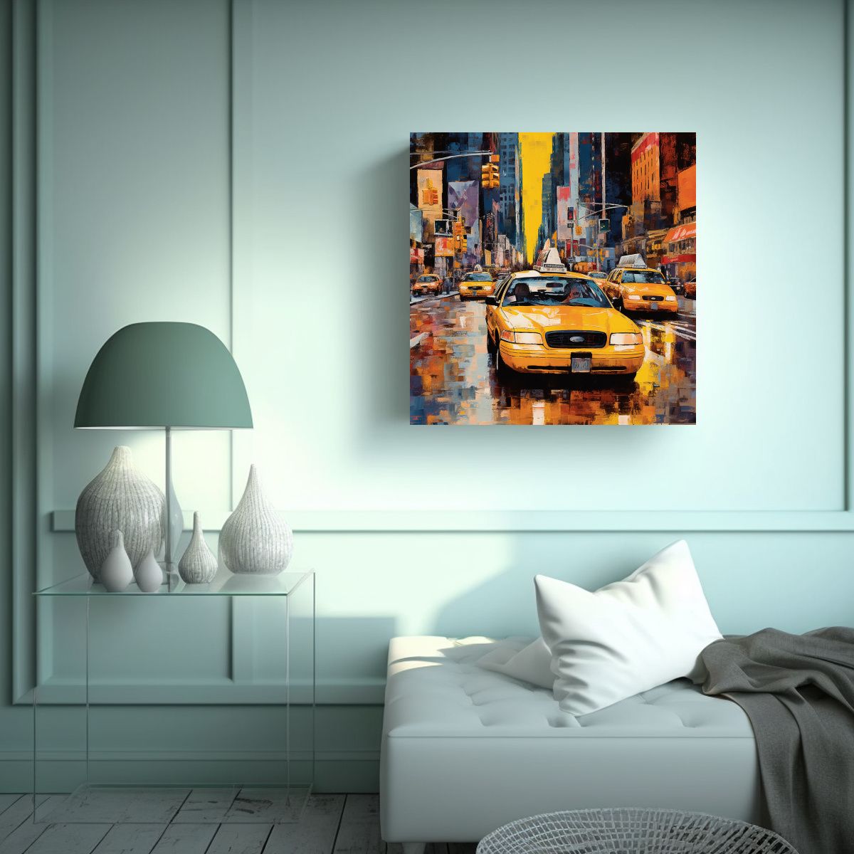 GENERICO - Pintura En Bastidor Expresión Estrellados En 100x100 Cm