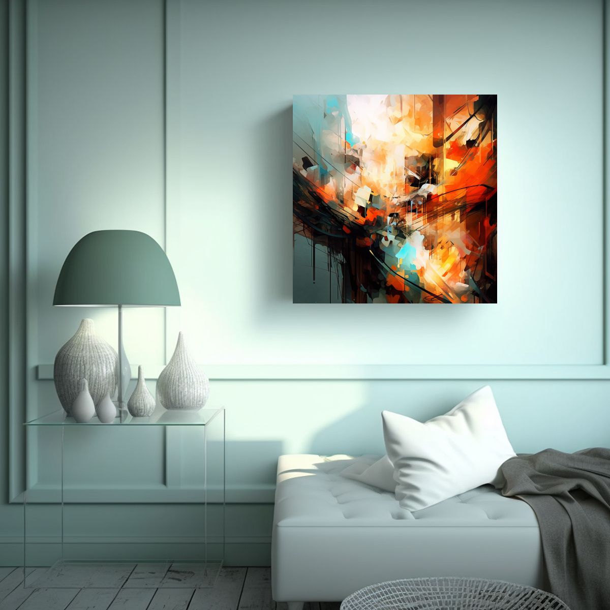 GENERICO - Pinturas Decorativas Estilo Arte Abstracto De 100x100 Cm