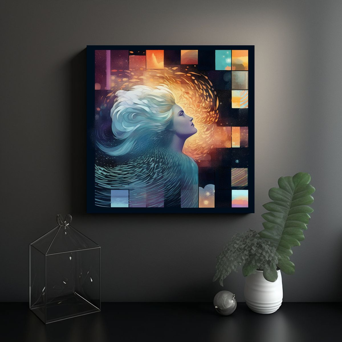 GENERICO - Arte Generativo Para Decorar Comedor 100x100 Cm