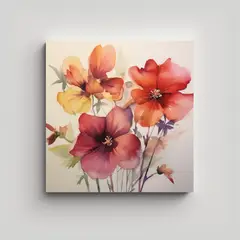 GENERICO - Cuadro Decorativo Fantástico Con Flores En 100x100 Cm