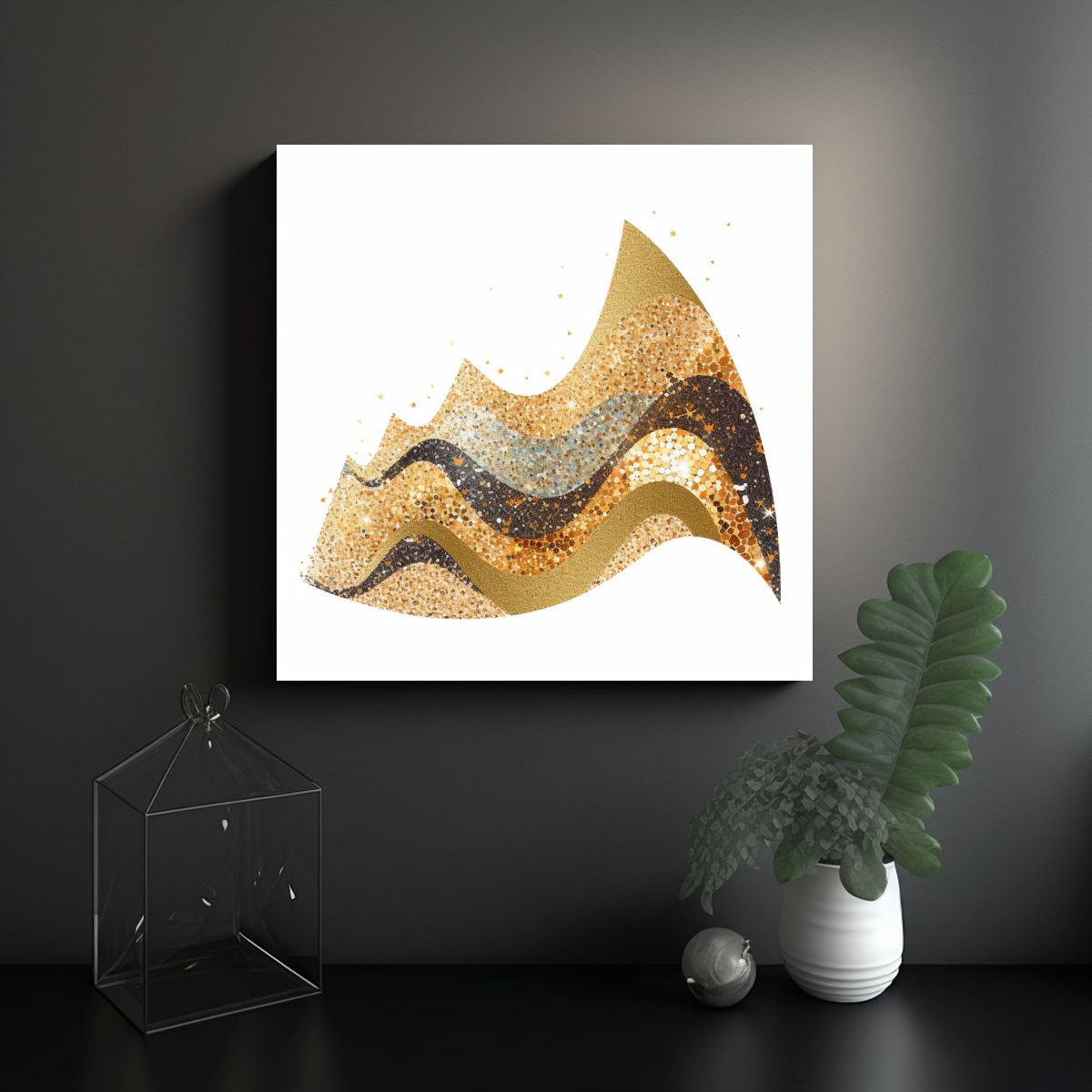 GENERICO - Cuadro De Pared Con Composición De Escenario En 100x100 Cm
