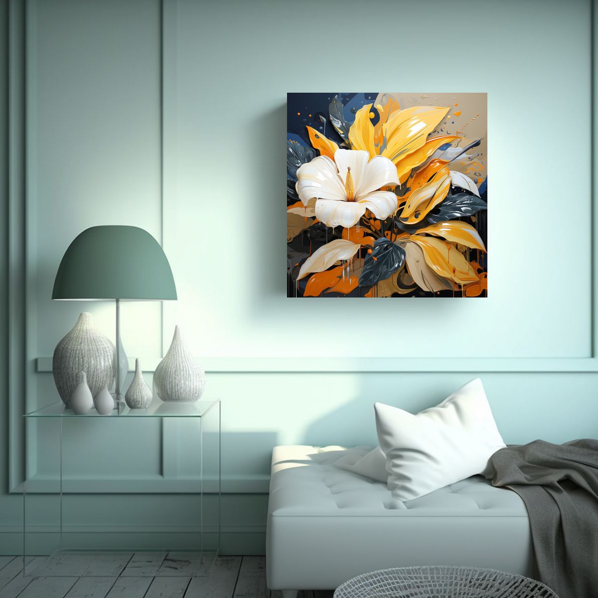 GENERICO - Pinturas Modernas De Intensidad Con Hojas De 100x100 Cm